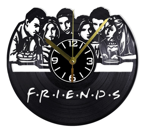 Reloj De Pared Disco Vinilo Acetato Deco Serie Friends Tv023