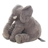 Almofada Elefante Travesseiro Pelúcia Bebê Dormir Cinza 60cm