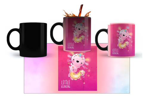 Taza Magica Ajolote Unicornio Little Blinking