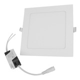 Luminario Led Sanelec 12w Cuadrado Para Empotrar Luz Fría Color Blanco