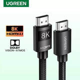 Cable Hdmi 2.1 8k 5 Metros Remallado Ugreen Color Negro