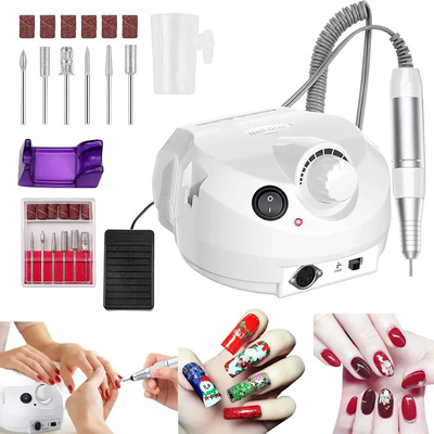 Pulidor Drill Esmeril Profesional Para Uñas 35000 Rpm Blanco | Envío gratis