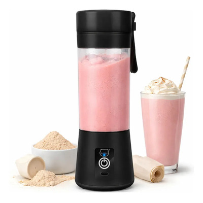 Mixer Portátil Mini Liquidificador 380ml Shake Suco Vitamina Cor Preto Óh Céus Aletronix | Frete grátis