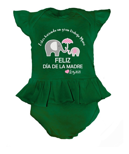 Pañalero Niña 10 Mayo Feliz Dia De La Madre Vestido Olanes