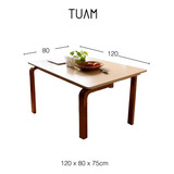 Mesa Ajustable Para Comedor O Sala Tuam-01 120 X 80cm