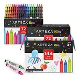 Arteza Kids Set De 2 Cajas De 72 Crayones Colores Vividos