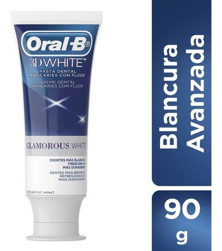 Pasta Dental 3d White Blanqueador Avanzado Oral-b 90 G