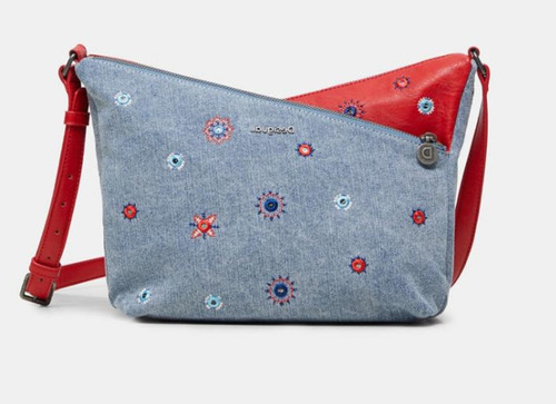 Cartera Bandolera Crossbody Jeans Desigual Bordada