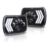 2 Faros Led 5x7 Drl Y Direccional High/low 55w Jeep, Dodge, 