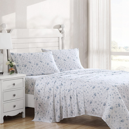 Laura Ashley Home Juego De Ropa De Cama Queen De Algodon Sat