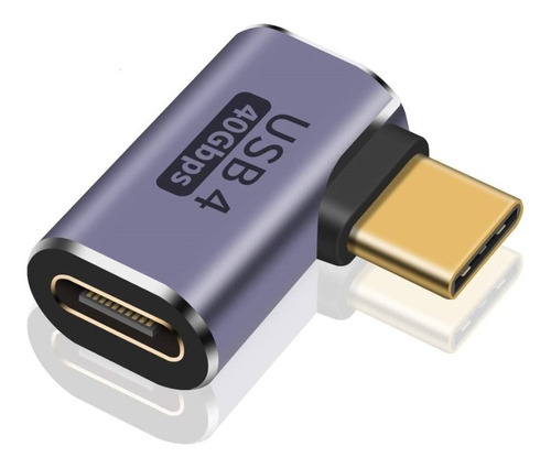 Adaptador Conversor Usb Tipo C 4.0 40gb 8k 60h 100w F-m 90º