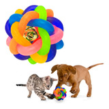 Pelota Trenzada Juguete Para Gato Perro Con Cascabel 8,5 Cm Color Multicolor