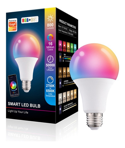 Lâmpada Inteligente Bluetooth Bulbo E27 Rgb+ Smart Life Tuya