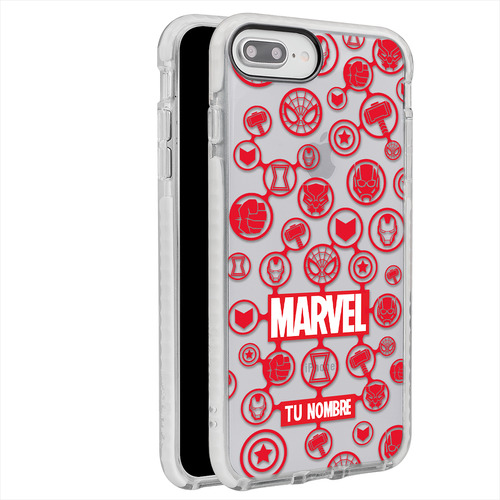 Funda Para iPhone Superhéroes Marvel Nombre Personalizado