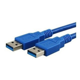 Cabo Usb 3.0 A X A Macho Macho Pequeno Curto De 0,25cm Cor Azul