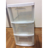 Cajonera Torre 3 Cajones Plastica Organizador Altura 63cm