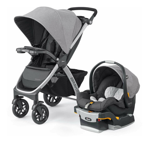 Cochecito De Paseo Chicco Bravo Trío Travel System Parker Con Chasis Color Plateado