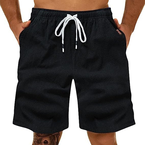 Short Para Hombre Pantalones Cortos De Lino De Verano