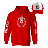 Kit Sudadera Sport + Gorra Mod Chivas Guadalalara Liga Mx