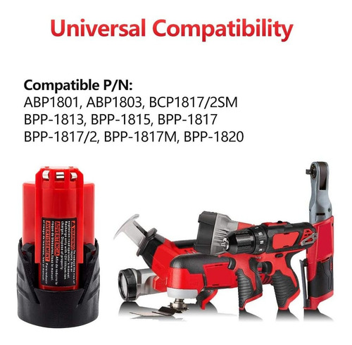 Paquete De 2 Baterías De Repuesto M12 3.0ah Milwaukee 12v Pá