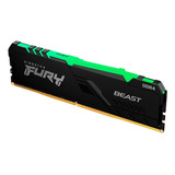 Memória Ram Fury Beast Rgb Color Preto  32gb 1 Kingston Kf43