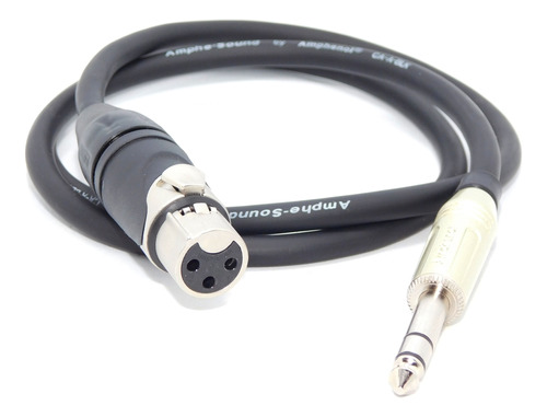 Cable Canon Xlr Hembra A Plug Estereo Amphenol 1mts