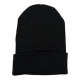 Gorro Bonete Liso Negro Unisex Beanie Invierno Frio Hipster