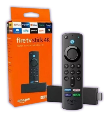 Amazon Fire Tv Stick 4k Voz 8gb Preto Com 1.5gb Memória Ram