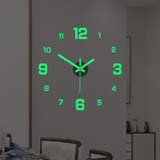 Reloj De Pared 3d Con Números Romanos, Luminoso, Espejo Acrí