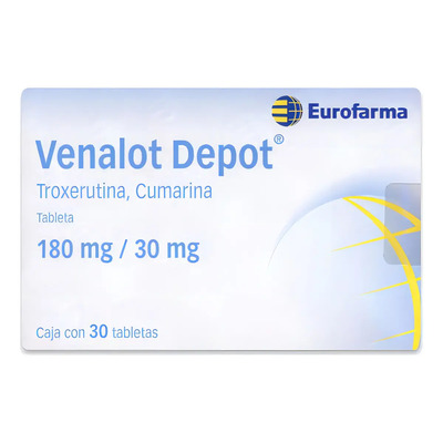Venalot Depot Tableta De Liberación Prolongada 180 Mg\u002F30 Mg, 30 Tabletas | Envío gratis