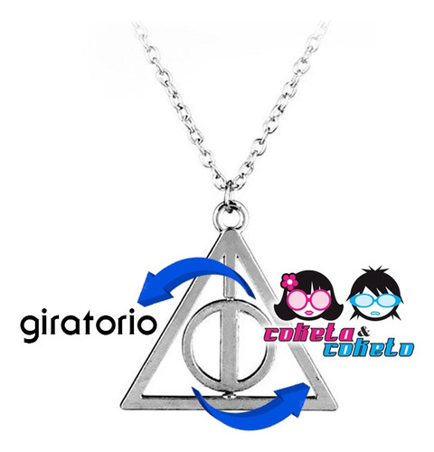 Harry Potter Collar Reliquias De La Muerte Giratorio Gira