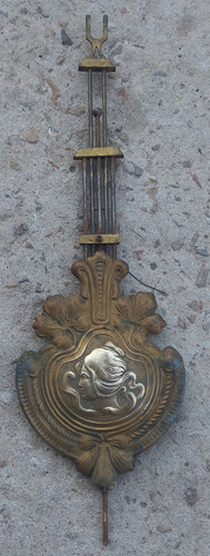 Antiguo Péndulo Reloj De Pared Art Nouveau - En Palomar