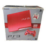 Console Playstation 3 Ps3 Vermelho Edição Scarlat Red 320gb C/ 2 Controles - Completo!