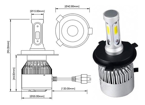 Kit Cree Led H4 S6 12/24v 6g Con Cooler