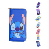 Stitch Cartera Larga Con Diseño De Dibujos Animados, Ranura