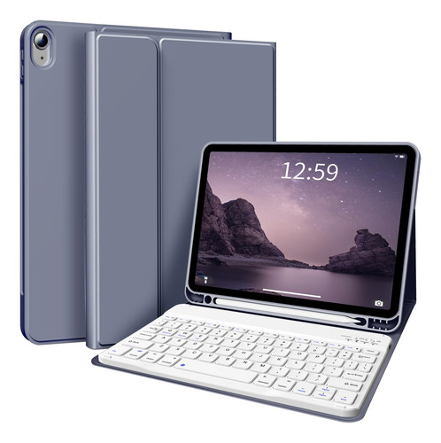 Funda Para iPad 10 Gen C/teclado Violeta