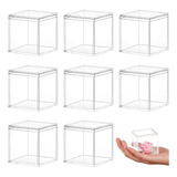 Caja Joyero Acrílico Transparente 8 Mini Cubos Almacenamient