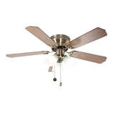 Ventilador De Techo Artfan Flint Dorado Con 5 Aspas Color  Nogal Y Madera De  Mdf, 42  De Diámetro 120 v