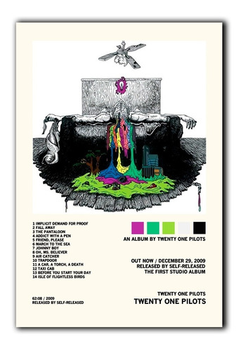 Cuadros Decorativos Twenty One Pilots Álbum Music Tracklist