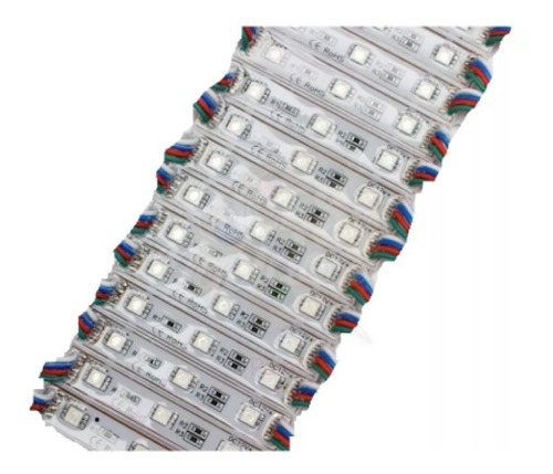 10 Modulos De Led Rgb 3 Smd 5050 Alto Brillo 12v Excelente !