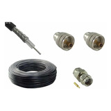 Cabo Coaxial Rg-58 95% Rolo De 20 Mts E Conectores