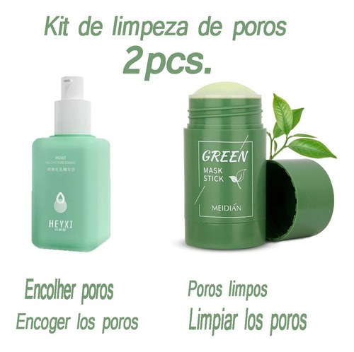 Mascarilla Limpiadora De Té Verde Kit2 Esencia Reductora De