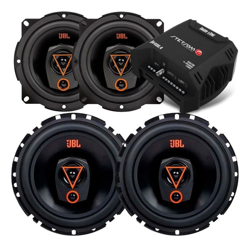 Kit 4 Falantes Carro Som Automotivo Jbl 6 E 5 Pol + Módulo