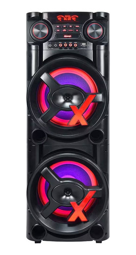 Caixa Amplificada Amvox Power X 1900w Aca1900 Bivolt Preto