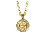Hermosa Medalla Bautizo Oro 10k | 0.8gr + Cadena Regalo 