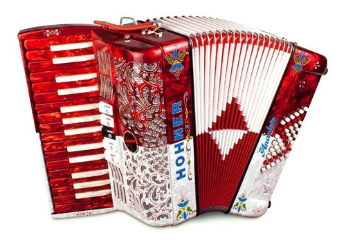 Acordeon Hohner Anacleto Teclas Latino 30/48 Red