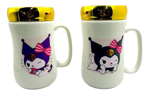 Mug Tapa Espejo De Conejita Kuromi - Hello Kitty
