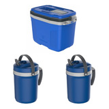 Kit Termolar 1 Caixa Term 32l / 2 Tereré 2,5l Azul