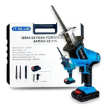 Mini Serra Poda Elétrica Portátil 21v Com 2 Baterias