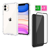 Capa Capinha Anti Shock + Película Vidro 3d P/ iPhone 11 Pro